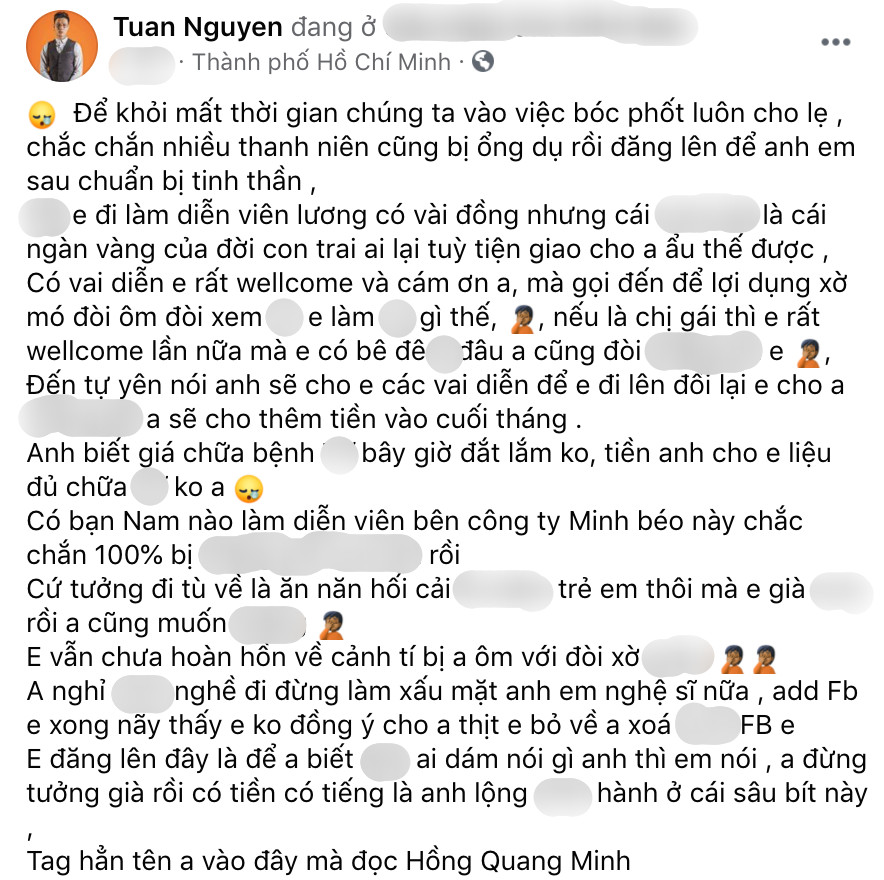 Minh Béo bị tố 'gạ tình' trai trẻ, dân mạng thất vọng với loạt tin nhắn có nội dung phản cảm Ảnh 1