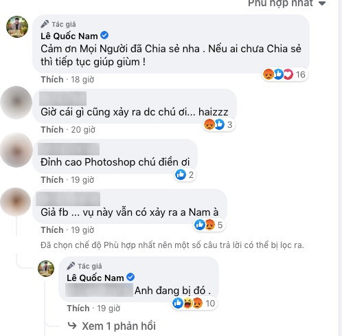 Nghệ sĩ Lê Quốc Nam đính chính khi bị nghi là người làm thơ tục tĩu, 'đá đểu' bà Nguyễn Phương Hằng