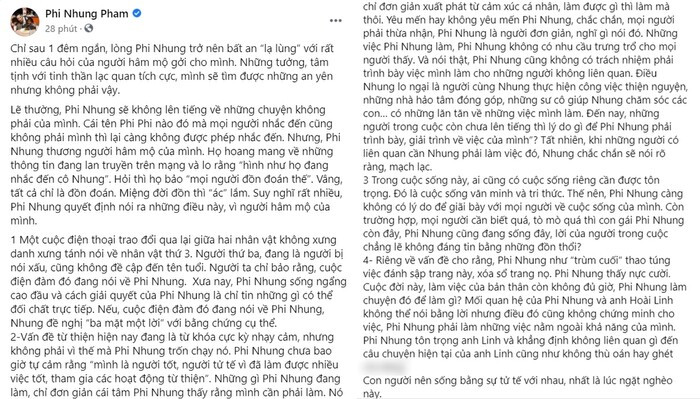 Phi Nhung lên tiếng không liên quan đến ồn ào của NS Hoài Linh, muốn 'ba mặt một lời' sau tin đồn bủa vây Ảnh 3