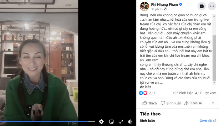 Ca sĩ Phi Nhung hát tặng bà Phương Hằng, nhắn nhủ: 'Chị gọi tên em, nếu em sai, em sẵn sàng xin lỗi' Ảnh 2