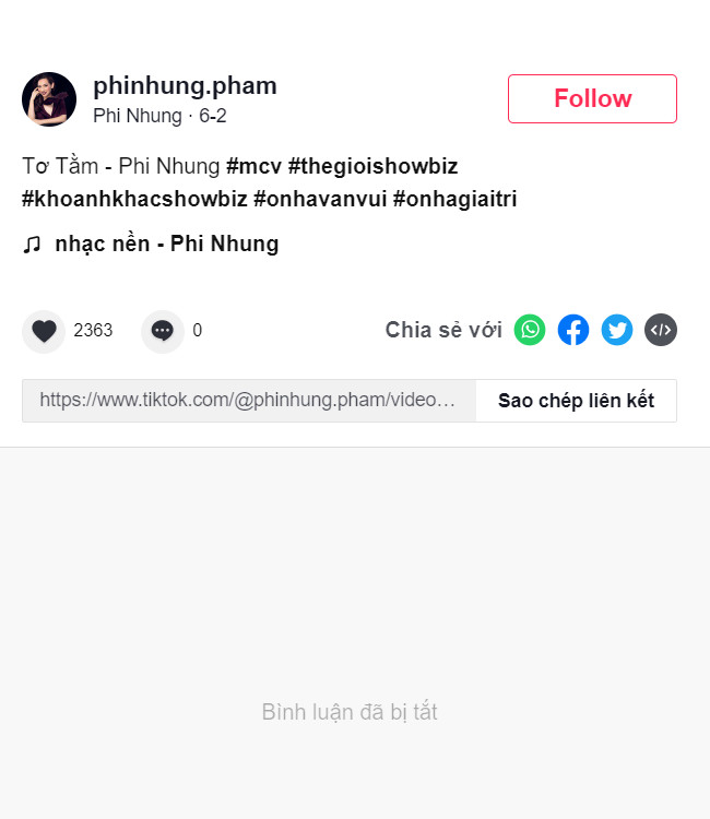 Kênh Tik Tok bị dân mạng tấn công, Phi Nhung lập tức có động thái 'chống đỡ'