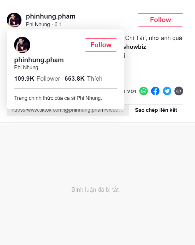 Kênh Tik Tok bị dân mạng tấn công, Phi Nhung lập tức có động thái 'chống đỡ'