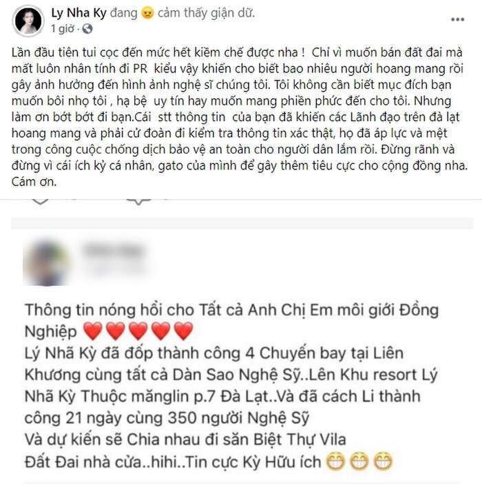 Lý Nhã Kỳ giận dữ 'đáp trả' vì bị 'tố' thâu tóm đất đai hậu ồn ào dính tin đồn 'nổ banh nhà lồng'