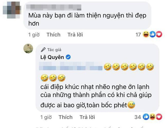 Liên tục bị công kích, Lệ Quyên gọi anti-fan là 'lũ đạo đức giả' khiến cô 'mắc ói'