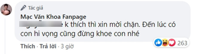 Mạc Văn Khoa cãi nhau 'tưng bừng' với anti-fan chỉ vì gọi con gái là 'cô hai bún đậu'