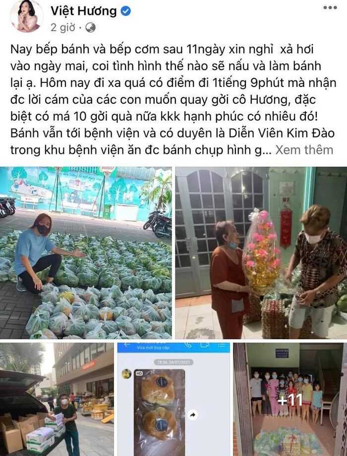 Đang làm từ thiện Việt Hương phải 'nghỉ tu 5 phút' để đáp trả người trách móc mình