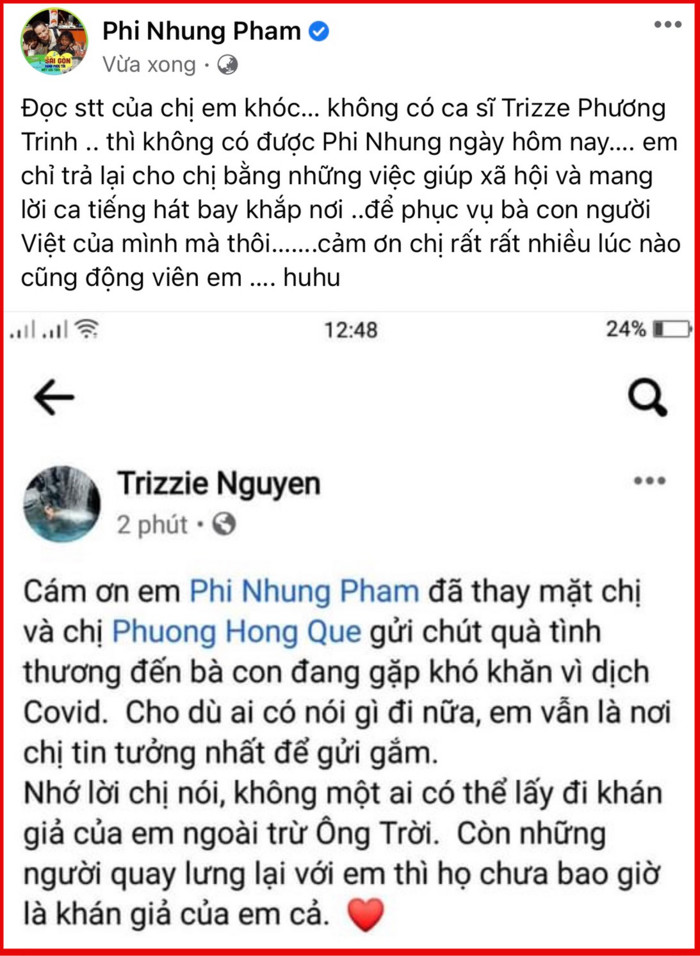 Phi Nhung 'rớt nước mắt' khi nghe lời nhận xét tận đáy lòng của vợ cũ Bằng Kiều