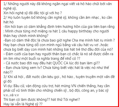 Đàm Vĩnh Hưng bức xúc vì giới nghệ sĩ bị khinh thường: 'Xin hỏi đã đắc tội gì?'
