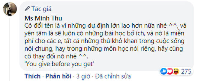 Cô giáo Minh Thu nói gì trước thông tin 'gỡ mác giáo viên' sau động thái đổi tên trang Fanpage?