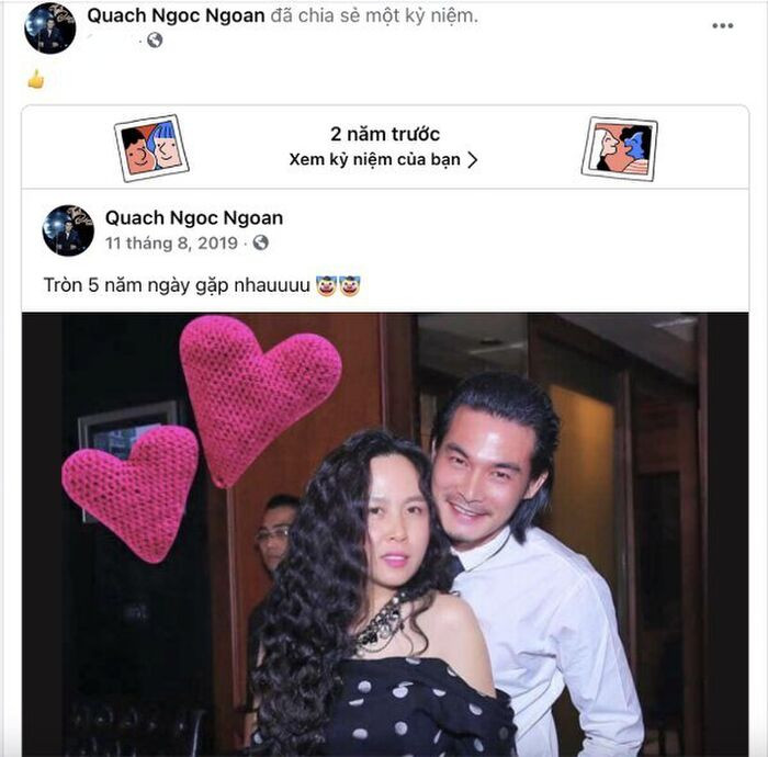 Quách Ngọc Ngoan ngọt ngào chia sẻ khoảnh khắc kỉ niệm 7 năm yêu Phượng Chanel