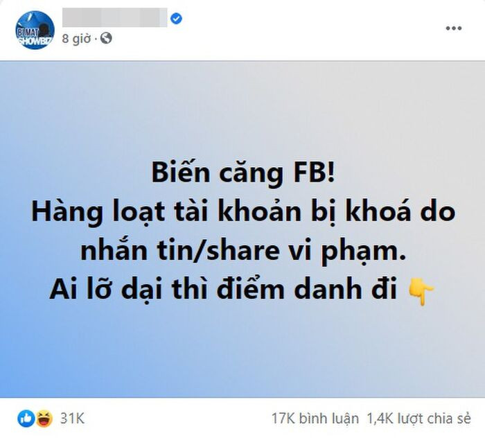 Nghi vấn nhiều tài khoản Facebook bị khoá vĩnh viễn vì share clip nhạy cảm Ảnh 2