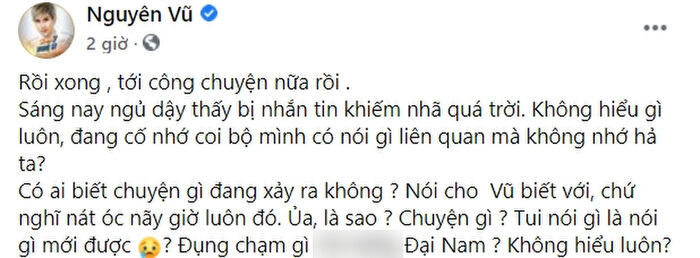 Nguyên Vũ bị dân mạng 'công kích', không hiểu đã 'đụng chạm gì' nữ CEO Đại Nam? Ảnh 2