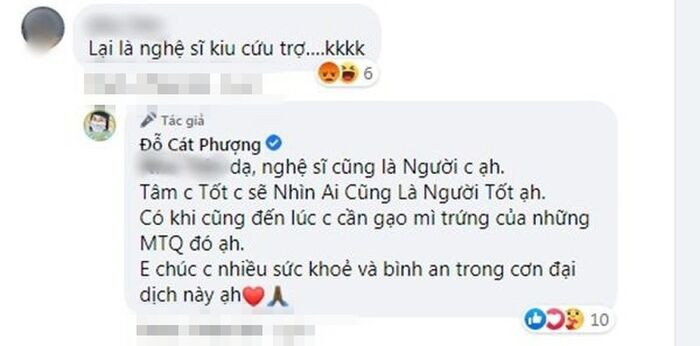 Bị anti-fan nói khoe khoang khi làm từ thiện, Cát Phượng lên tiếng: 'Có khi chén cơm bạn ăn là của mình'