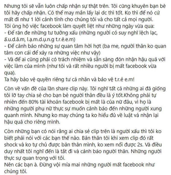 Một nữ ca sĩ thừa nhận đã share link 2 em bé lộ clip, lên tiếng cảnh cáo vì bị cho là 'người xấu' Ảnh 3