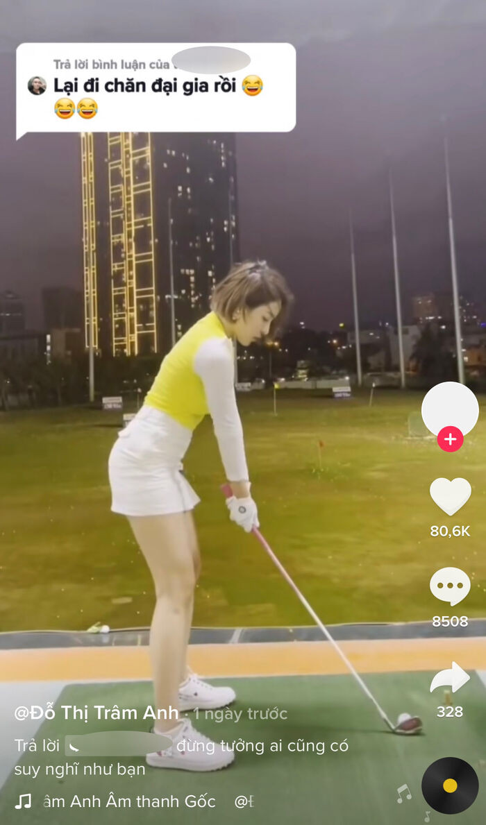 Bị nói 'lại đi chăn đại gia rồi', hotgirl Trâm Anh đáp trả gay gắt