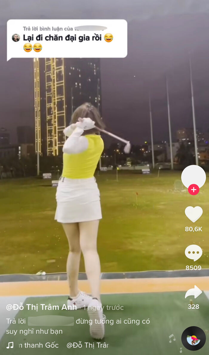 Bị nói 'lại đi chăn đại gia rồi', hotgirl Trâm Anh đáp trả gay gắt