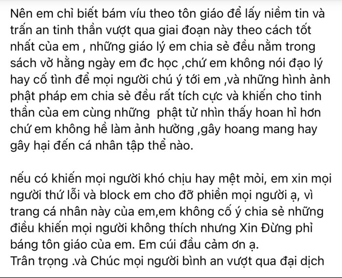 Bị yêu cầu bớt nói đạo lý, diễn viên Ngọc Trinh: 'Chặn tôi đi cho đỡ phiền'
