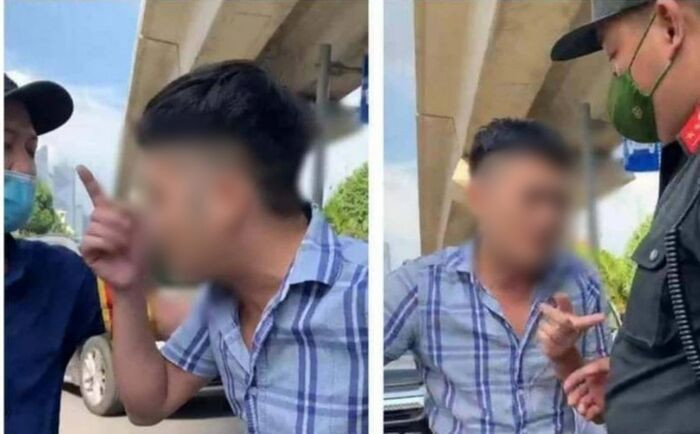 Thanh niên đi SH không đeo khẩu trang, khi được kiểm tra còn rủ cán bộ chốt 141 đánh nhau