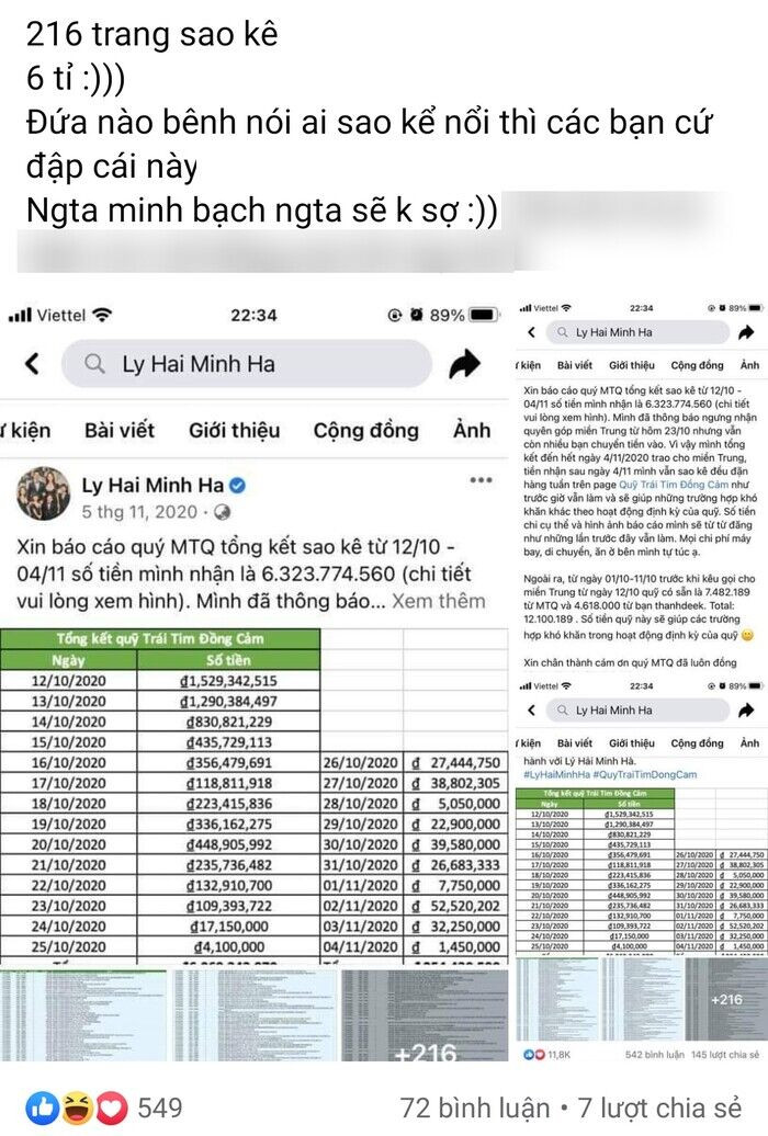 Vợ chồng Lý Hải nói rõ lý do phải in 200 trang sao kê tiền từ thiện dù fan tuyên bố 'không cần thiết'