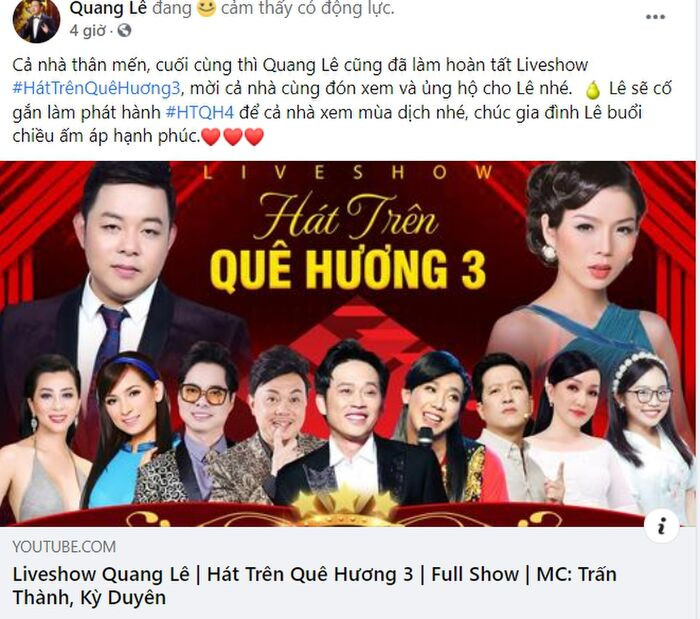 Netizen tranh cãi dữ dội vì Quang Lê đăng ảnh có cố NS Chí Tài, Hoài Linh, Phi Nhung xuất hiện cùng nhau