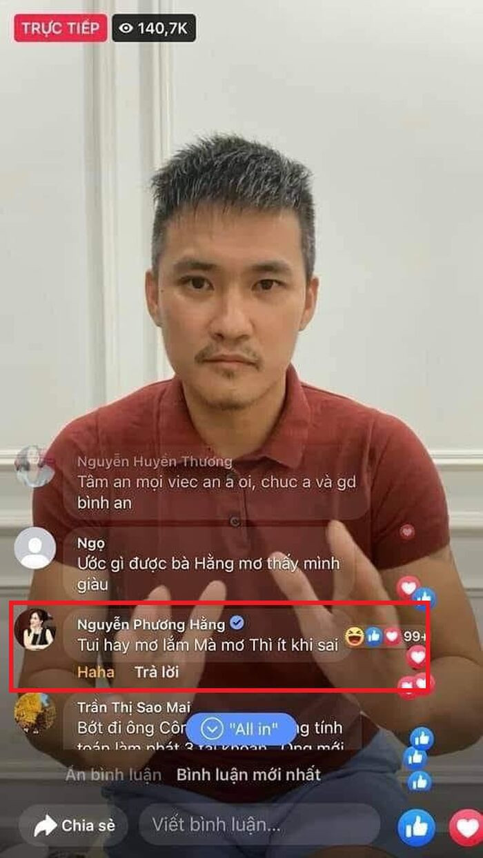 CEO Đại Nam vào xem livestream của Công Vinh, còn để lại bình luận? Ảnh 2