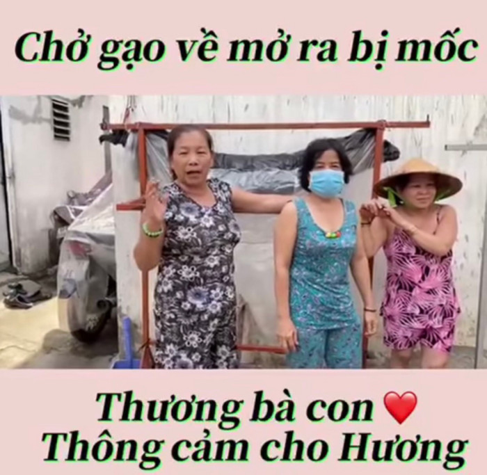 Xúc động clip bà con động viên Việt Hương vì lỡ phát gạo mốc: 'Tụi em mang ơn dữ lắm'