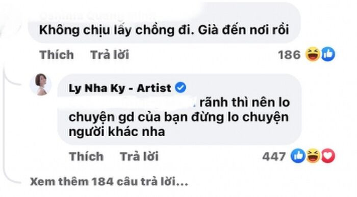 Lý Nhã Kỳ chốt 'một câu xanh rờn' khi bị mỉa mai 'già rồi không chịu lấy chồng đi'