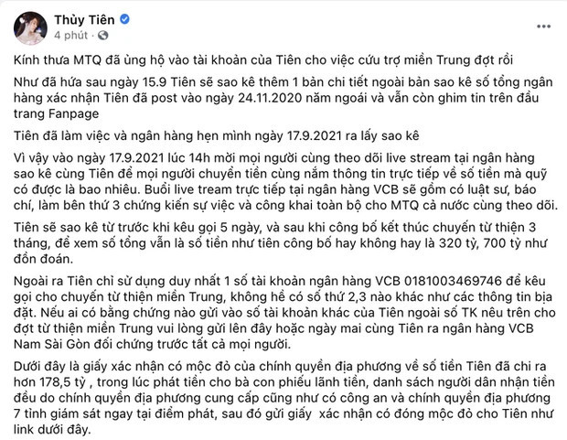 Động thái 'khó đỡ' của Thủy Tiên trước giờ G đối chứng tại ngân hàng