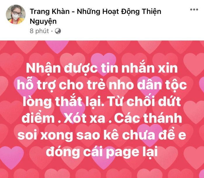 Hậu tuyên bố ngưng làm thiện nguyện, Trang Trần có chia sẻ xúc động và quyết định làm điều này