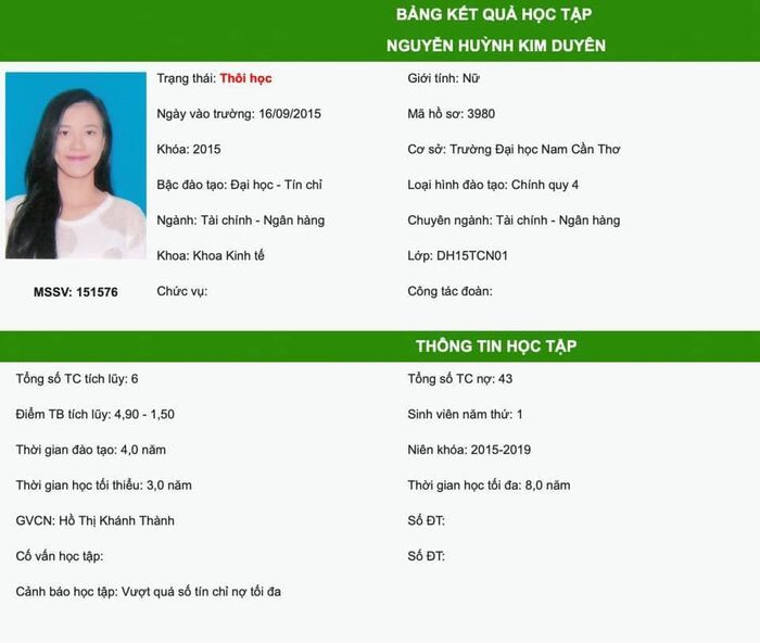 Rộ tin đồn Á hậu Kim Duyên lộ bảng điểm 'lẹt đẹt' đến mức bị trường cho thôi học? Ảnh 3