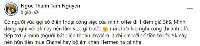 'Cháu nuôi' Đàm Vĩnh Hưng nhận được lời mời 'đi đêm giá 3 nghìn đô', còn ngỏ lời cả trợ lý giá 2 nghìn đô