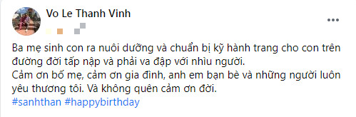 Hậu ồn ào không phải con ruột nghệ sĩ Hoài Linh, Thành Vinh đăng đàn bày tỏ cảm xúc với bố Ảnh 1