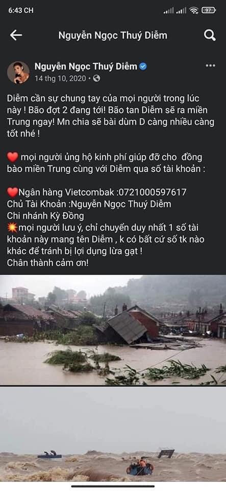 Bị bà Phương Hằng 'réo tên' vào lùm xùm kêu gọi quyên góp, diễn viên Thúy Diễm lên tiếng phản hồi