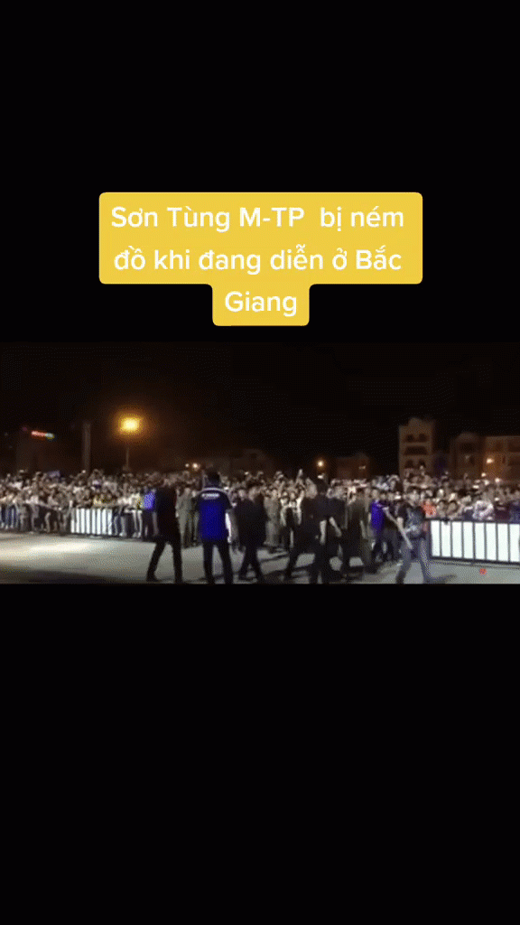 Sơn Tùng bất ngờ bị khán giả ném đồ vật lạ trong lúc đang xuống khán đài giao lưu cùng fan