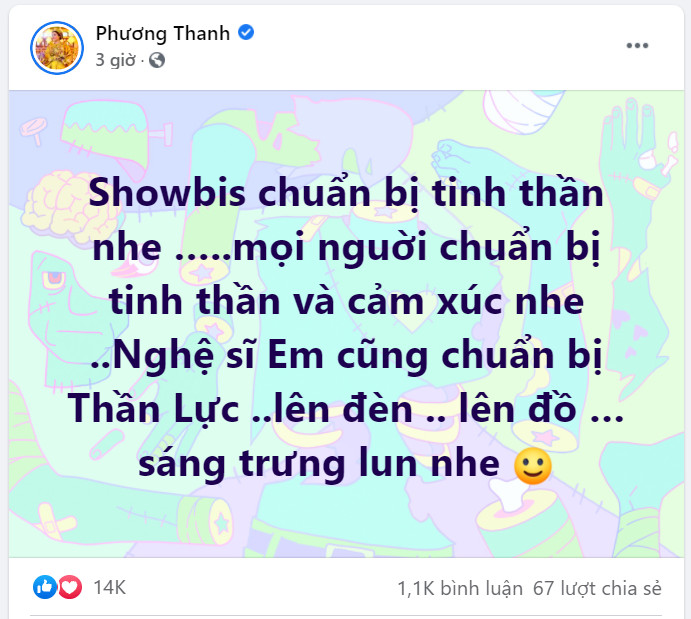 Phương Thanh kêu gọi 'showbiz chuẩn bị tinh thần', netizen thắc mắc liệu có biến gì chăng?
