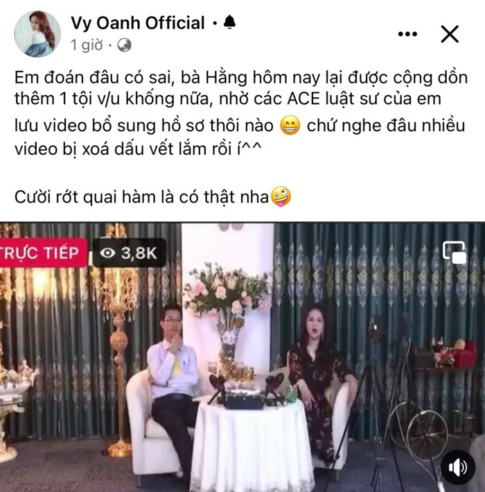 Bị bà Phương Hằng tiếp tục 'réo tên', Vy Oanh phản ứng ra sao?