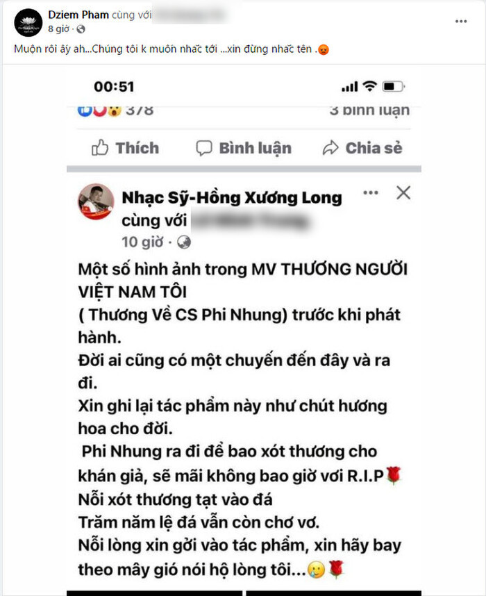 Phía Phi Nhung 'vỗ mặt' một nam nhạc sĩ vì từng 'hùa' theo vụ ồn ào của Hồ Văn Cường
