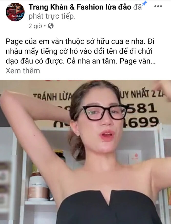 Trang Khàn đang livestream thì bị rơi mất răng giả, phải tìm quanh nhà Ảnh 3