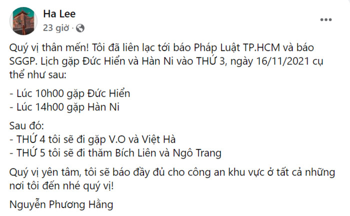 Bà Nguyễn Phương Hằng lên lịch gặp trực tiếp những người đã gửi đơn tố cáo mình Ảnh 2