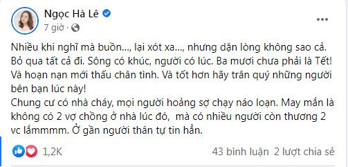 Nửa đêm, bà xã Công Lý thông báo cháy chung cư, buồn vì hoạn nạn mới thấu chân tình Ảnh 1