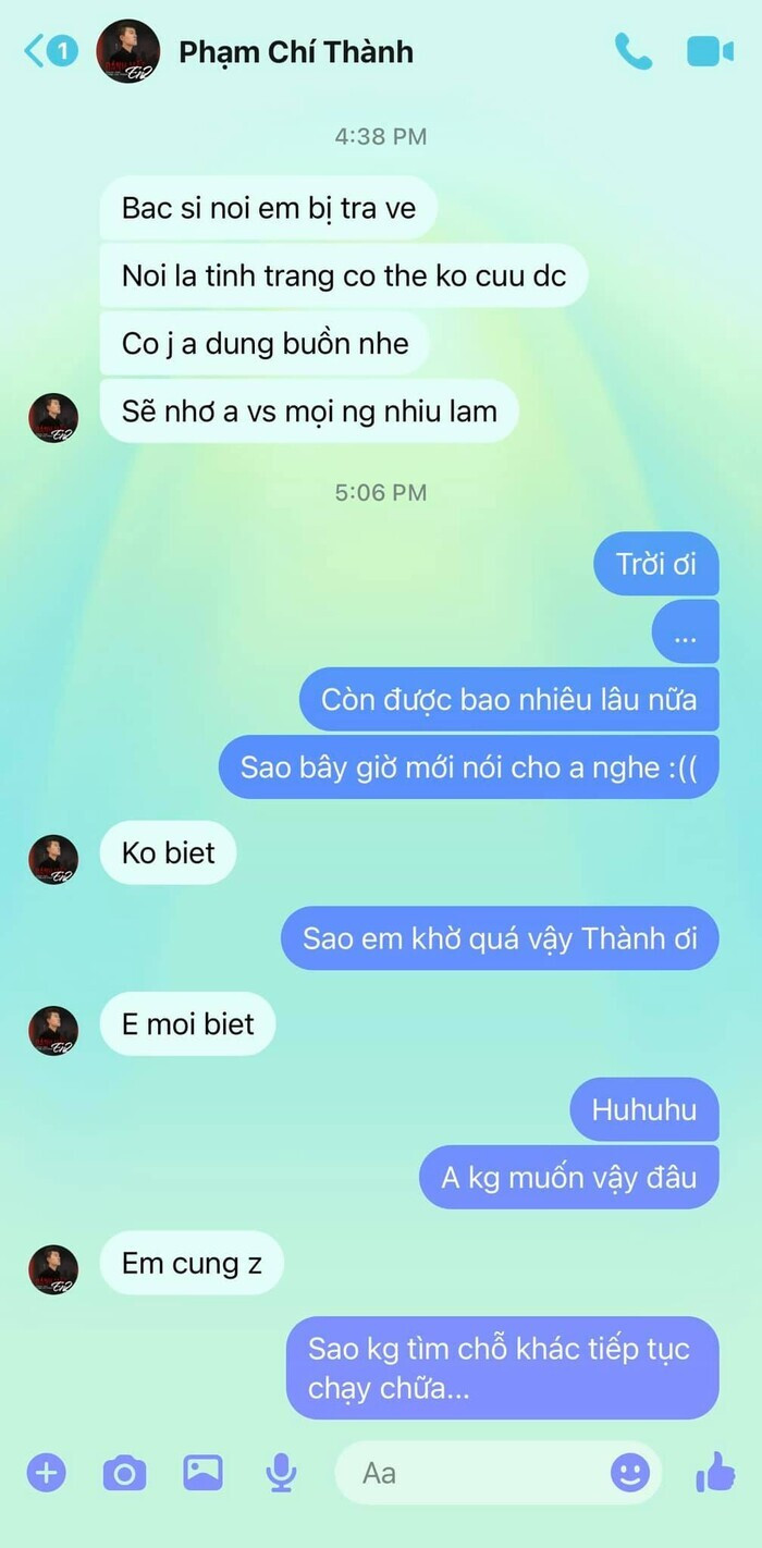 Ca sĩ Phạm Chí Thành cầu cứu Trịnh Tú Trung tìm bệnh viện, sức khỏe cạn kiệt, không còn chịu nổi