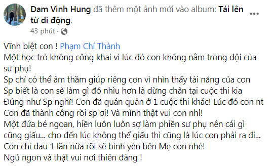Đàm Vĩnh Hưng bất ngờ chia sẻ loạt 'bí mật' liên quan cố ca sĩ Phạm Chí Thành Ảnh 3