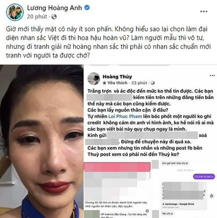 Vợ cũ Huy Khánh 'chê thẳng mặt' Hoàng Thuỳ: Không đủ tư cách đại diện Việt Nam thi quốc tế