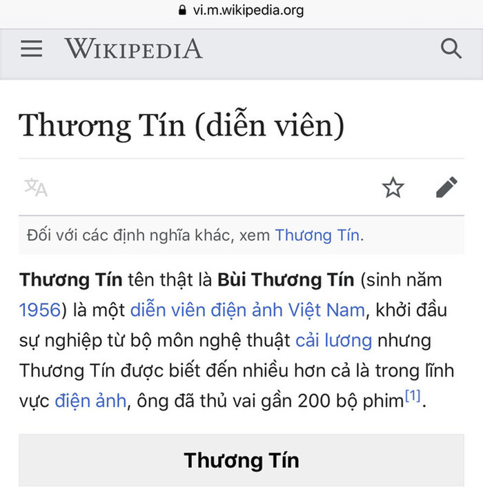 Thương Tín bất ngờ bị sửa thông tin trên Wikipedia bằng lời lẽ nặng nề: 'Một diễn viên hết thời' Ảnh 4