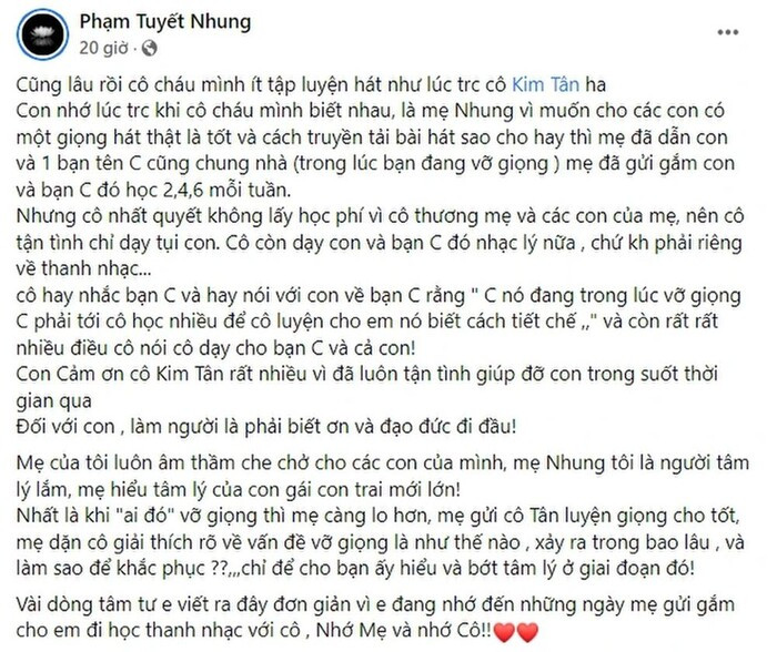 Phản ứng của con gái nuôi Phi Nhung khi bị mắng 'sân si' 'ghen ăn tức ở' với Hồ Văn Cường