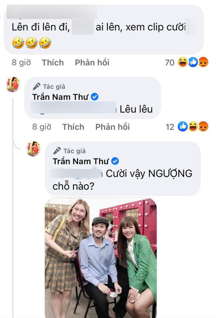 Nam Thư đáp trả khi bị nói 'nịnh' NS Hoài Linh, nói rõ về clip 'lên tặng hoa đi' gây xôn xao trước đó