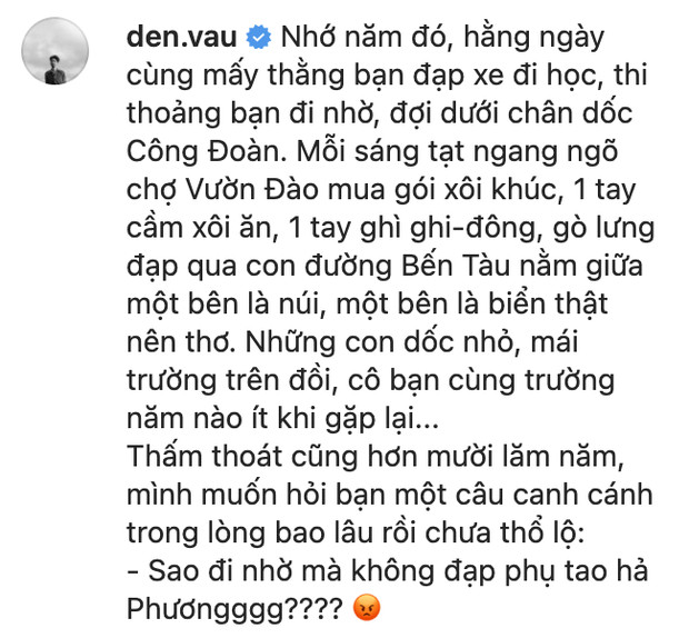 Bích Phương hồi đáp tâm thư thổ lộ những điều giấu kín suốt 15 năm của Đen Vâu