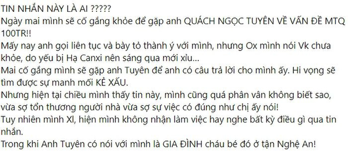 Vụ Quách Ngọc Tuyên kêu gọi từ thiện 'ảo': Người bị mất 100 triệu nói sẽ gặp mặt, quyết vạch mặt kẻ xấu