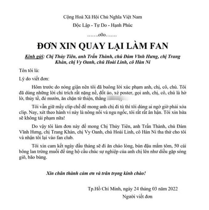 Dân mạng viết đơn quay lại làm fan của Trấn Thành, Hoài Linh, Thủy Tiên sau khi CEO Đại Nam bị tạm giam?