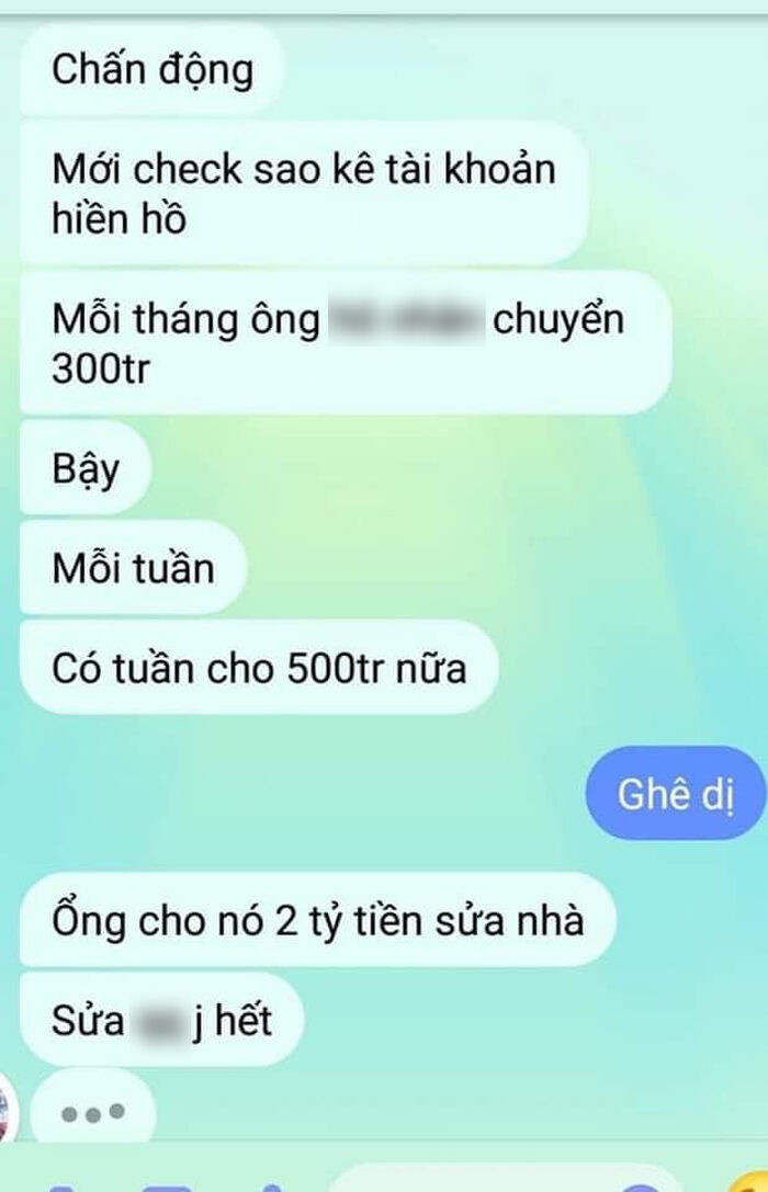 Xôn xao tin nhắn Hiền Hồ được 'anh họ' chu cấp mỗi tuần 500 triệu, cho tiền sửa nhà, dân mạng nghi là giả Ảnh 1